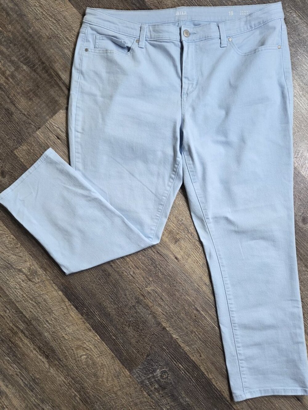 a.n.a. Light Blue Denim Pants Five Pocket Sz 18 Skinny Leg